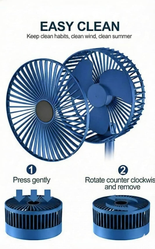 Adjustable Portable Desktop Fan - Telescopic Silent Personal Cooling for Office & Travel