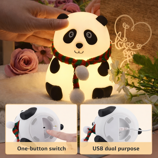 Panda 7-color Led Silicone Touch Lamp