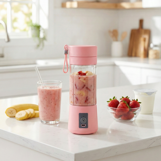 Multi-Purpose Portable USB Electric Juicer 6-Blades, Protein Shaker, Blender Mixer Cup (380 ML)