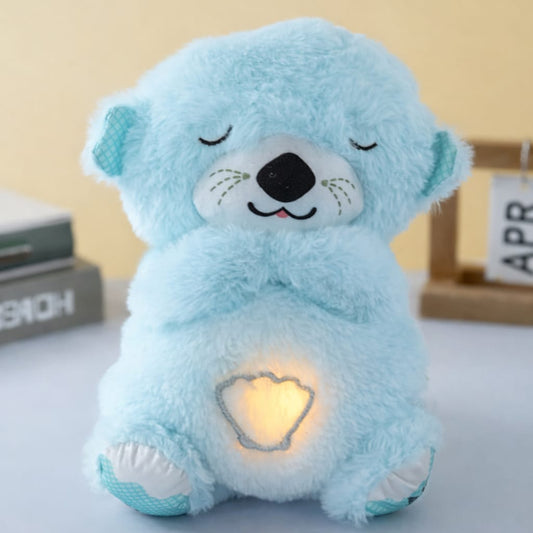Soft Plush Musical And Breathing Teddy Bear Toy With Led Light